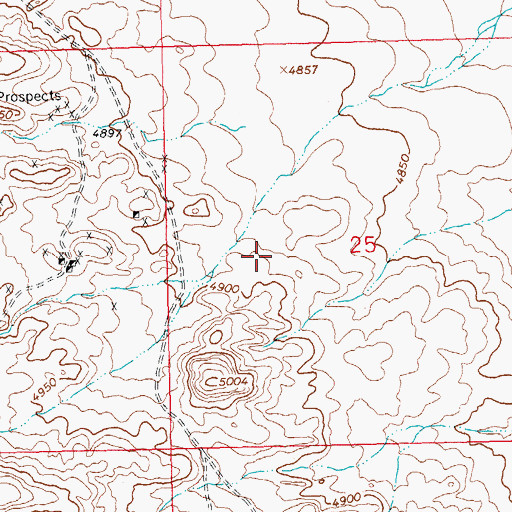 Topographic Map of Mammoth Lode, NM