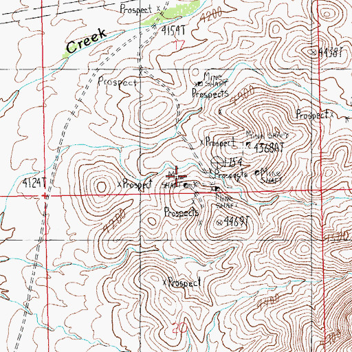 Topographic Map of Mineral Mountain Mine, NM