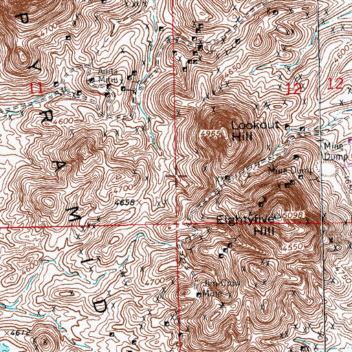 Topographic Map of Monteray Lode, NM
