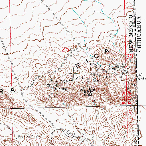 Topographic Map of Nutshell Mine, NM