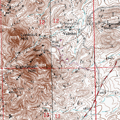 Topographic Map of Oakland Lode, NM