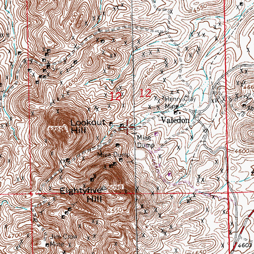 Topographic Map of Ophir Mining Claim, NM