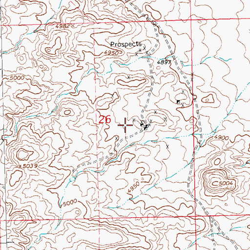 Topographic Map of Owens Mine, NM