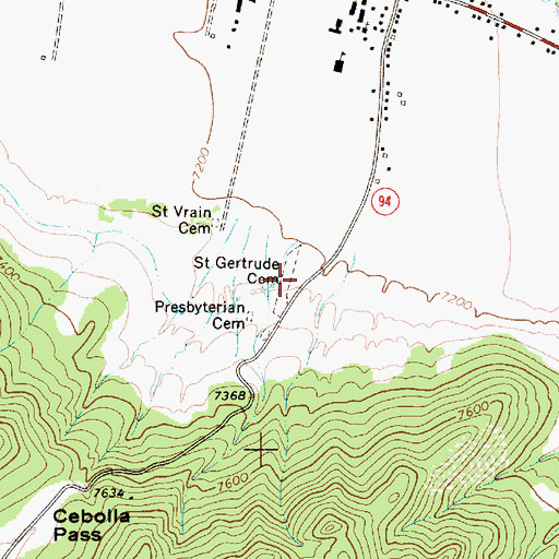 Topographic Map of Santa Gertrudis (historical), NM