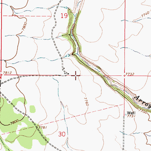 Topographic Map of Chambers, NM