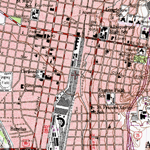 Topographic Map of Southwest Assembly Rev, NM