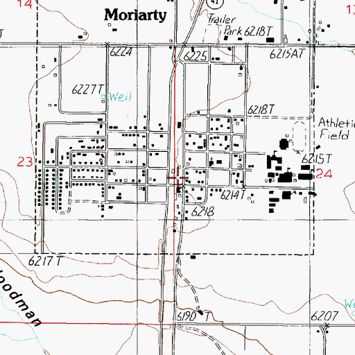 Topographic Map of Bethel United Methodist Church, NM