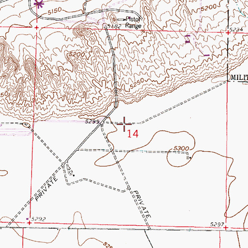 Topographic Map of Prager Plant, NM