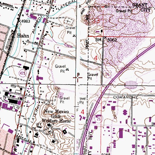Topographic Map of Carmony Road Pit, NM