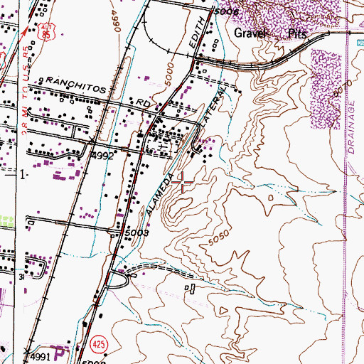 Topographic Map of Springer Screening and Crushing Mine, NM