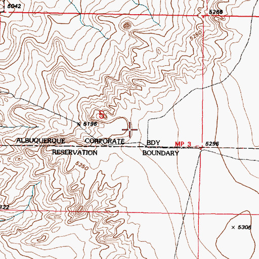 Topographic Map of State Pit, NM