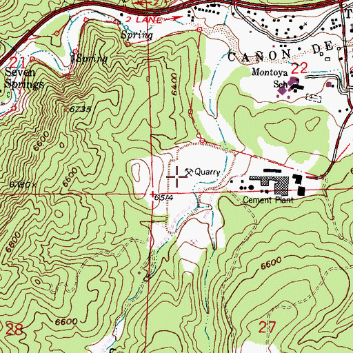Topographic Map of Tijeras Mine, NM