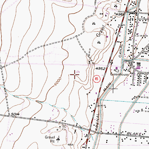 Topographic Map of Westland Mine, NM