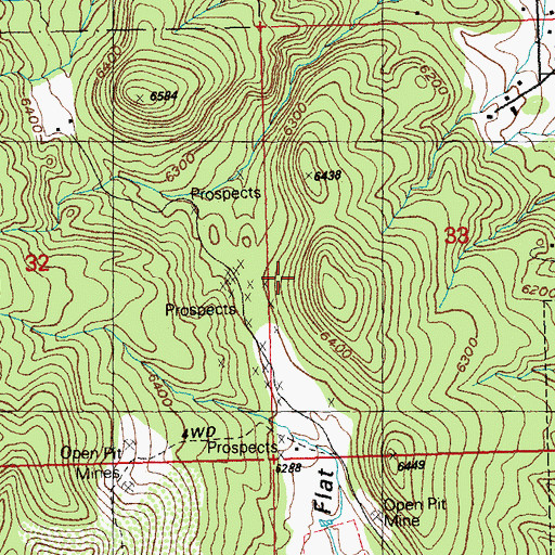 Topographic Map of Seventy-Six, NM