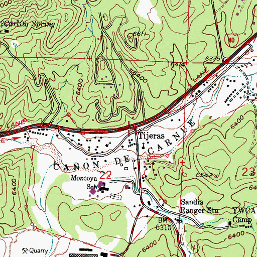 Topographic Map of Holy Child Church, NM
