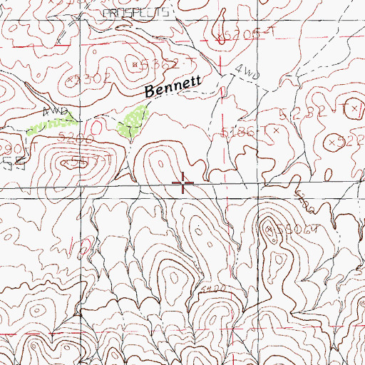 Topographic Map of Athena Prospect Number 2, NM