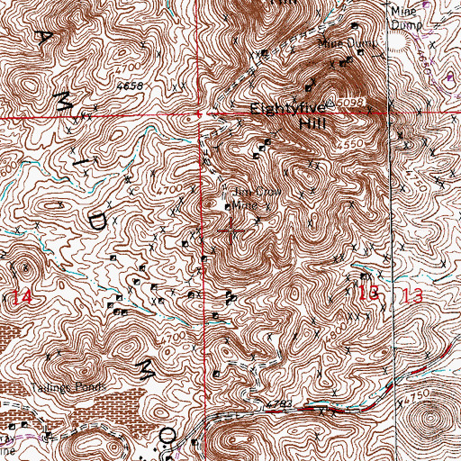 Topographic Map of Excelsior Lode, NM