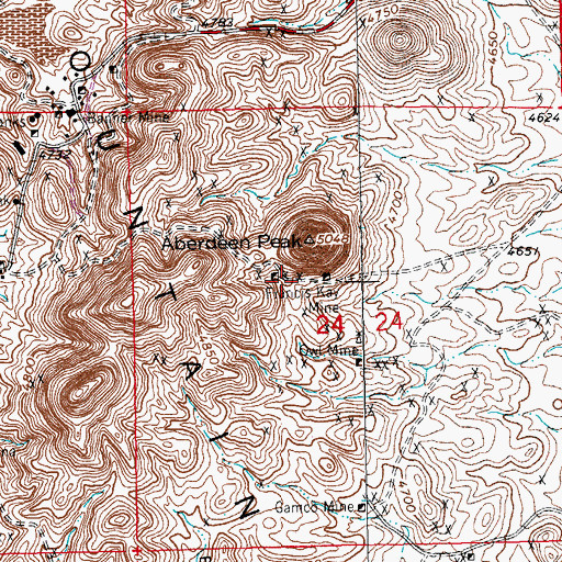 Topographic Map of Francis Kay, NM