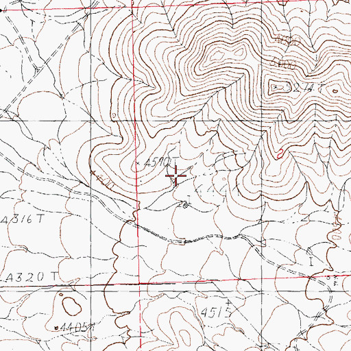 Topographic Map of Purple Spar Prospect, NM