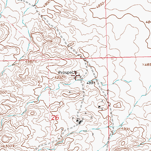 Topographic Map of Queens Taste Mine, NM
