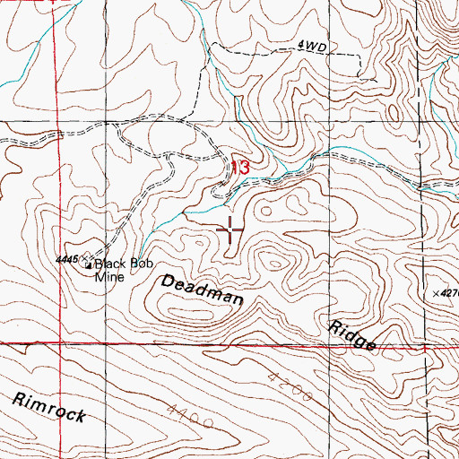 Topographic Map of Remington Lode, NM
