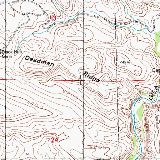 Topographic Map of Winnie Claim, NM
