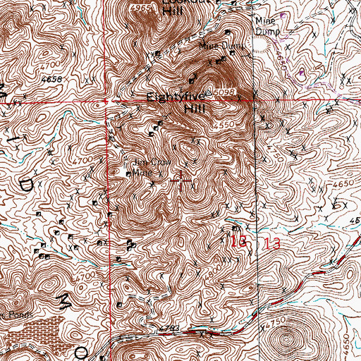 Topographic Map of Royal Lode, NM