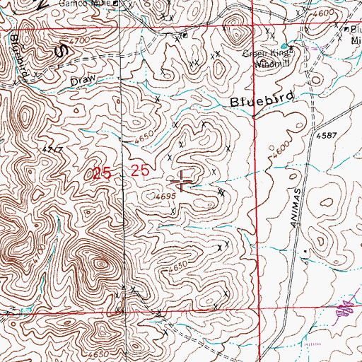 Topographic Map of Lone Star Prospect, NM