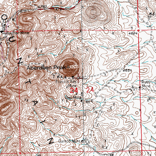 Topographic Map of Search Lode, NM