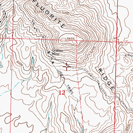 Topographic Map of Whitehill Prospect, NM