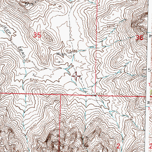 Topographic Map of Shaw Prospect, NM