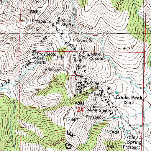 Topographic Map of Silver Cave Number 2, NM
