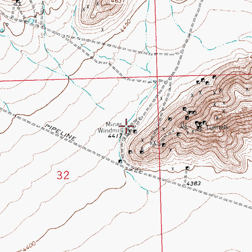 Topographic Map of Rambler Mine, NM
