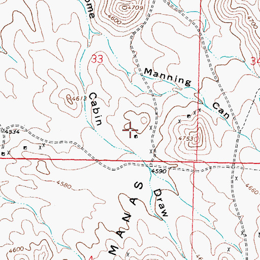 Topographic Map of Marie, NM