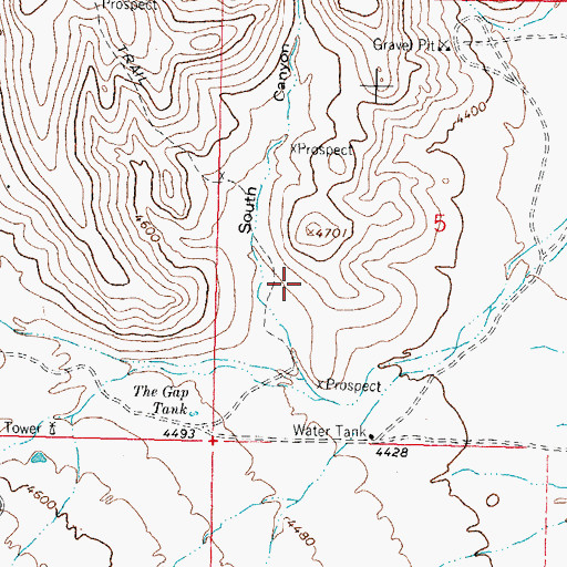 Topographic Map of Muller-Little Florida Mountain Area, NM