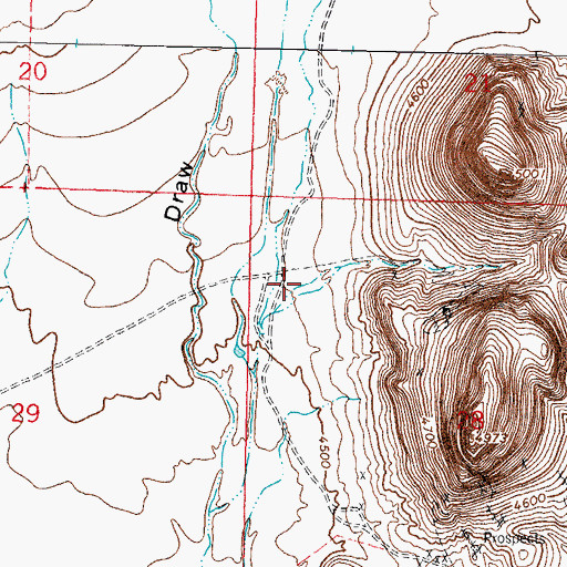 Topographic Map of Lucky Bullet, NM