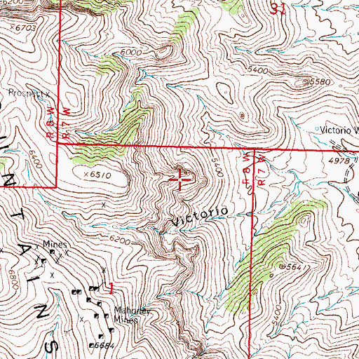 Topographic Map of Lucky John, NM