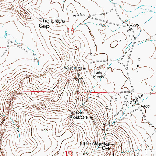 Topographic Map of Luna Mine-Little Florida Mountain Area, NM