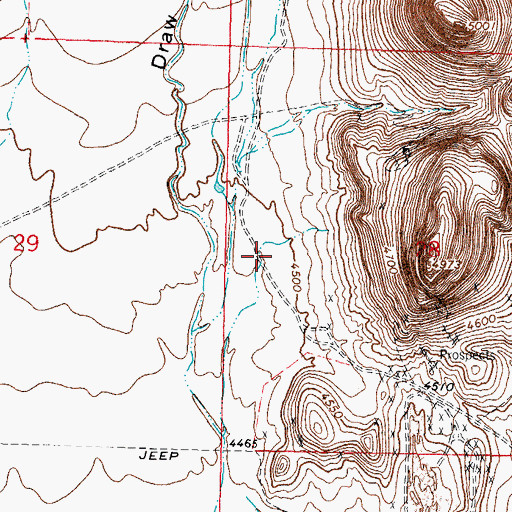 Topographic Map of Starkey, NM