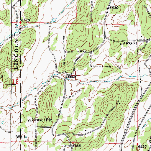 Topographic Map of Gray, NM