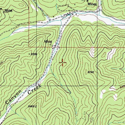 Topographic Map of Greenville, NM