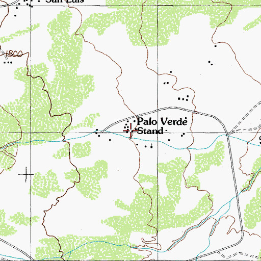 Topographic Map of Palo Verde Stand, AZ