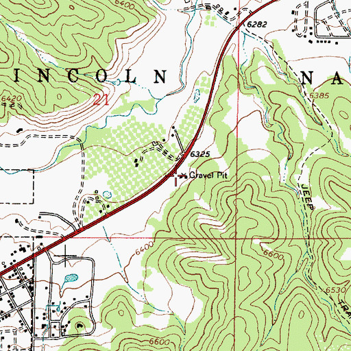 Topographic Map of Hollywood Pit, NM
