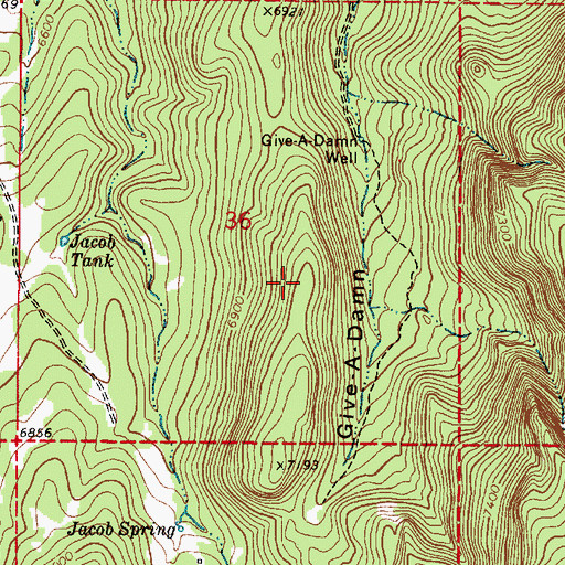 Topographic Map of McCrory Prospect Sec 36, NM