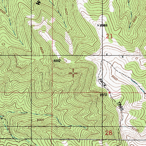 Topographic Map of Midnight Mine, NM