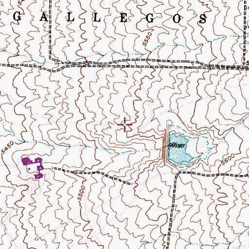 Topographic Map of Hoffmantown Church, NM