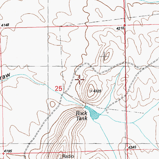 Topographic Map of Gila Bend, NM