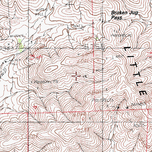 Topographic Map of Green Mine, NM