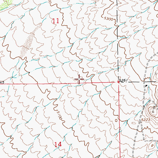 Topographic Map of Hughes, NM