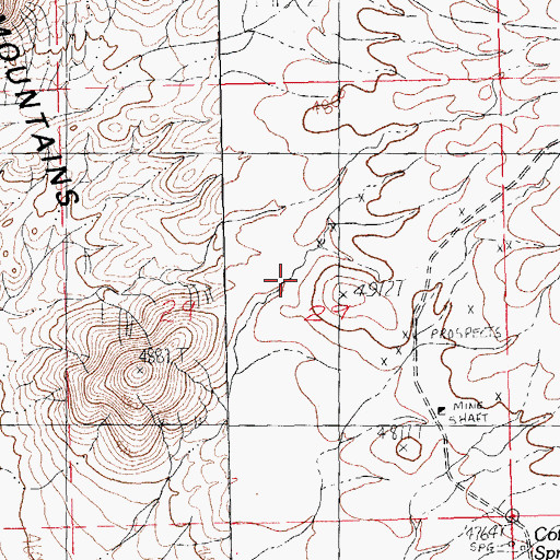 Topographic Map of Jowell Workings, NM